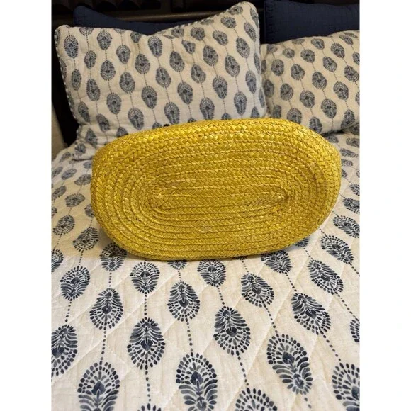 Large Everyday Straw Woven Summer Tote Bag Beach Fashion Handbag Shoulder Purse - Picture 3 of 4